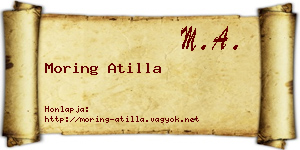 Moring Atilla névjegykártya